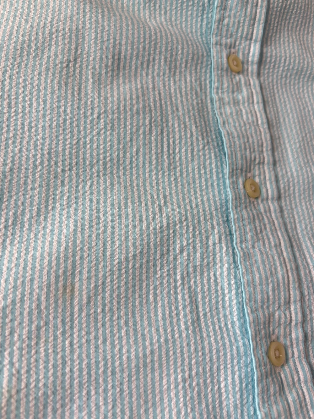 Polo by Ralph Lauren Light Blue Seersucker Short-Sleeve Shirt, Size: XL - Picture 5 of 5